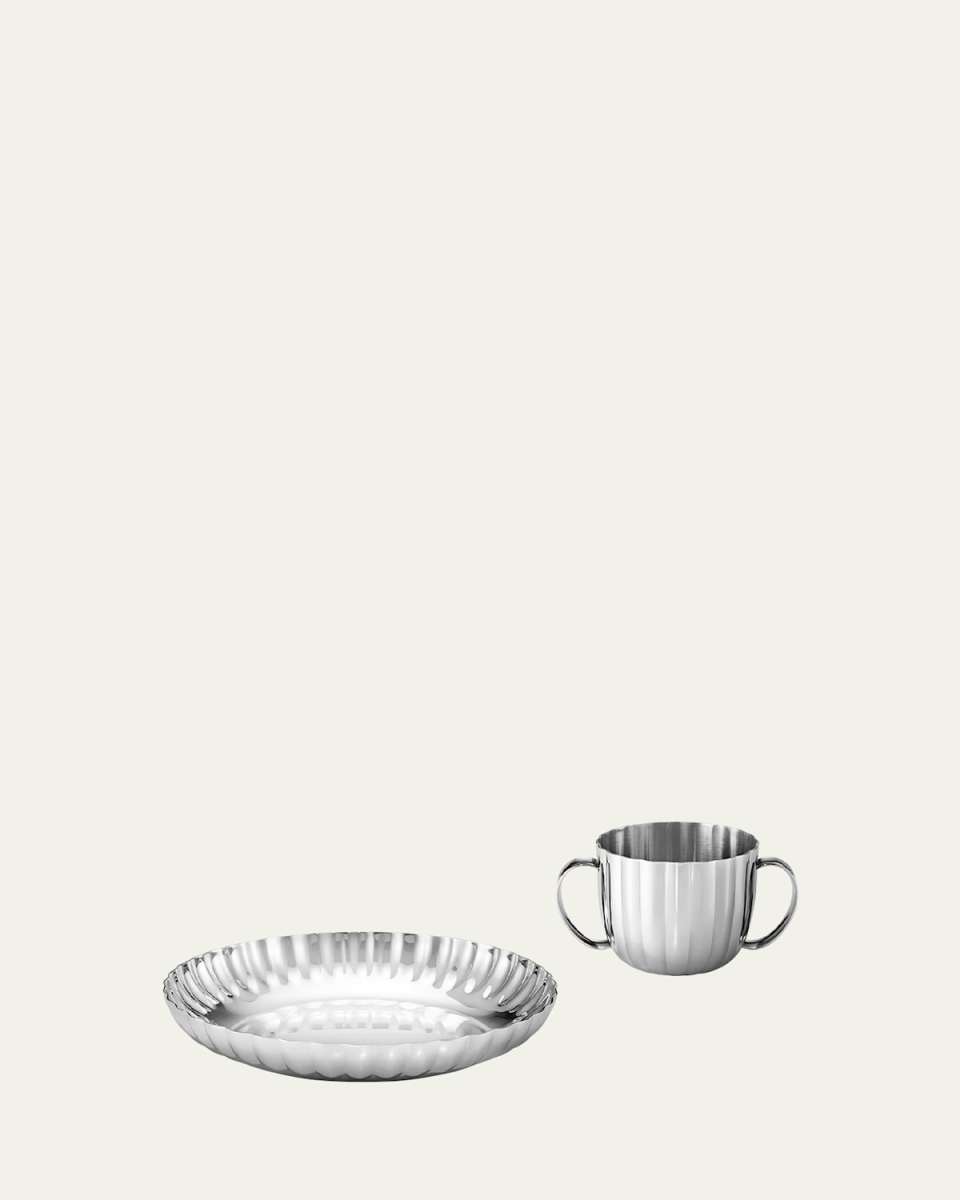 Bernadotte Child Stainless Steel Deep Plate and Cup Set